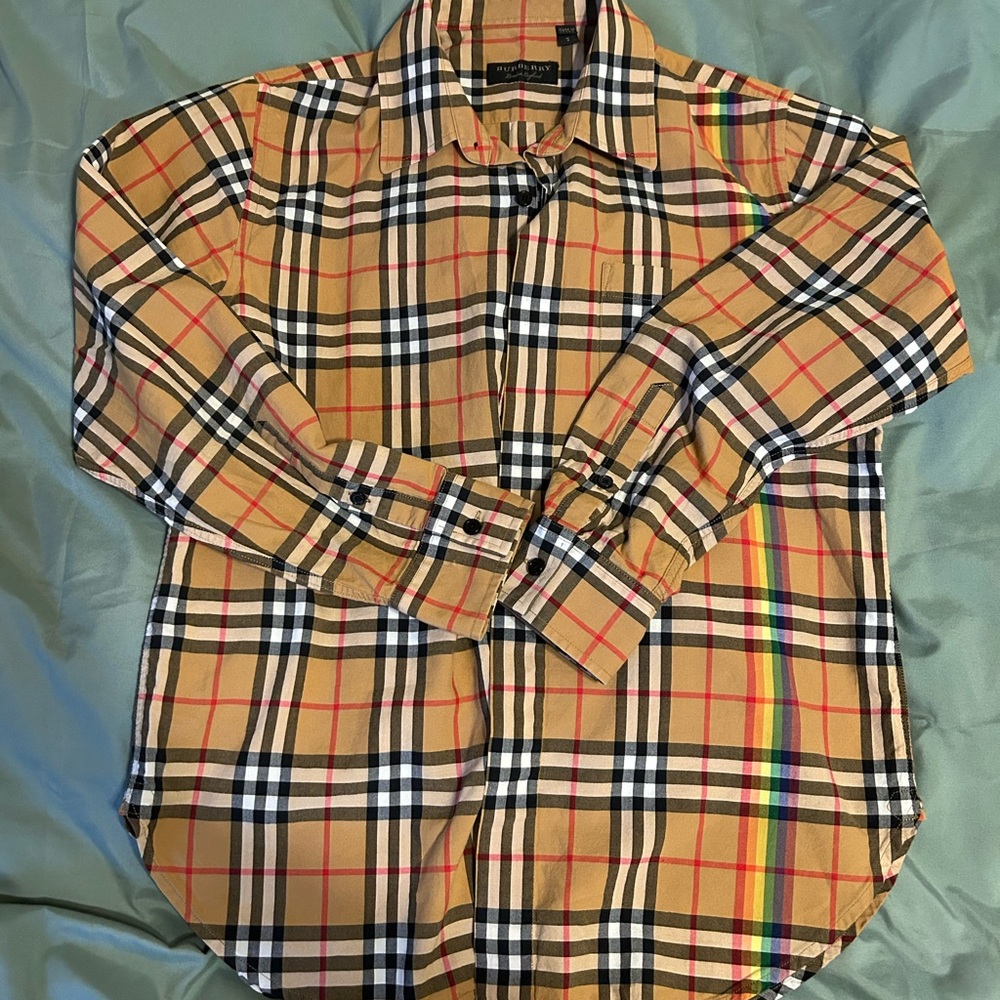 Burberry unisex Tan Plaid Shirt